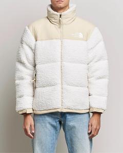 Veste d'hiver décontractée unisexe en duvet blanc avec broderie sherpa sur le devant, coupe-vent, coupe régulière, fermeture éclair - Product Image 2