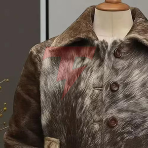 Winter Hair On <b>Leather</b> <b>Jacket</b> For <b>Men</b> Premium Material Custom Size Comfortable Fashion Outerwear Collection Apparel - Product Image 3