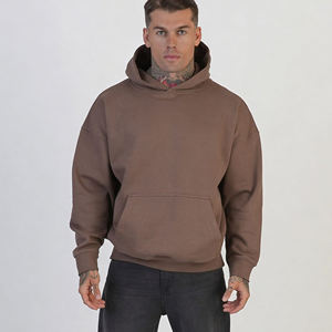 Sudadera con Capucha Extra Grande Personalizada, 400g, Color Marrón, 100% Mezcla de Algodón, Forrada, Antiencogimiento, Transpirable, Estilo Urbano, OEM ODM - Product Image 3