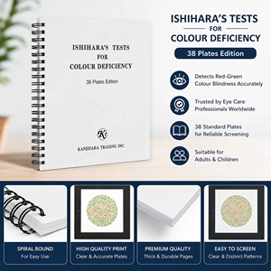 Ishihara Farbblindheitstestplatten 38 Platten Edition Spiralgebundenes Visuelles Bewertungsbuch - Product Image 4