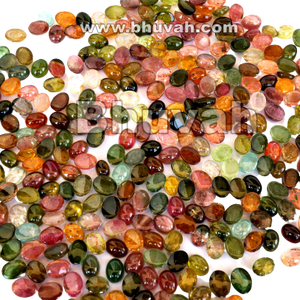 5 Pièces de Cabochons de Tourmaline Naturelle Véritable, Tailles et Formes Variées, pour la Fabrication de Bijoux - Product Image 4
