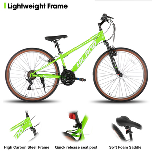 Bicicleta de Montaña JOYKIE HILAND de 26 Pulgadas, Cuadro de Acero Hi-ten, 21 Velocidades, Frenos V Dobles, Horquilla de Suspensión, Llantas de Aluminio, <span class=keywords><strong>Guardabarros</strong></span>, 85% SKD ODM/OBM - Product Image 2