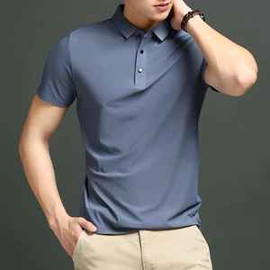เสื้อแขนยาวผู้ชาย คอปกติดซิป ลายทาง ผ้าถัก 100% คอตตอน กันยับ - Product Image 1