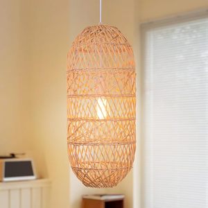 Handmade Wicker Rattan Lampshade Woven Pendant Ceiling <b>Lamp</b> Cover Eco Friendly Home Decor Supplier - Product Image 6