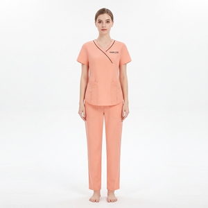 Women Nursing <b>Scrub</b> Set Two Piece Medical Uniform Healthcare Workwear Hospital Nurse <b>Scrubs</b> <b>Top</b> and Pants - Product Image 3