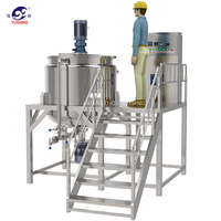 Mélangeur chimique de poudre d'aspiration de vide de chauffage automatique d'acier inoxydable émulsifiant le réservoir de mélange liquide d'homogénéisateur avec l'agitateur