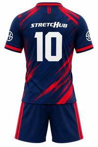 Conjunto Deportivo Unisex, Camiseta con Cuello en V, Manga Corta, Secado Rápido, Transpirable, Poliéster, Diseño Deportivo con Estampado en Degradado de Color - Product Image 2