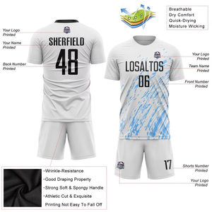 Conjunto de Camiseta de Fútbol Losaltos para Hombre, Sublimada, Personalizada, con Absorción de Humedad, Ajuste Atlético, Manga Corta, 100% Poliéster, Diseño Completo - Product Image 1