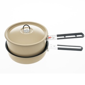 Ustensiles de cuisine d'extérieur, poêle antiadhésive, pot portable avec revêtement en téflon, pot à soupe, ustensiles de cuisine pliables en deux parties - Product Image 3