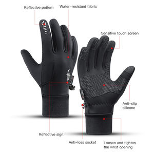 Gants chauffants NILLCO verts, compatibles écrans tactiles, longueur poignet, pour extérieur, toutes saisons, durables, décontractés, en nylon, coton et métallique, à doigts entiers - Product Image 2