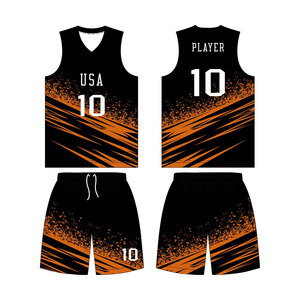 Conjunto de Uniforme de Baloncesto Personalizado, Camiseta y Pantalones Cortos Negros y Naranjas, Equipación Deportiva Sublimada, Nombre y Número Personalizados, Venta al Por Mayor OEM - Product Image 6
