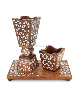 Luxury <b>Wood</b> & Mother of Pearl Incense <b>Burner</b> Unique Arabic Mabkhara Design <b>for</b> Home & Gifts by Falak World Export - Product Image 2