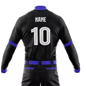 Nouvel ensemble uniforme de baseball respirant à séchage rapide 100 % polyester à manches courtes, design personnalisé, vêtements de sport de softball pour hommes de haute qualité - Product Image 5