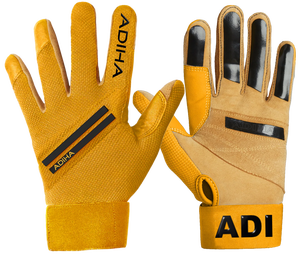 Leather Anti-slip Durable Breathable Baseball Batting <b>Gloves</b> Hook Loop Closure <b>Moisture</b> Super Breathable Mash - Product Image 1