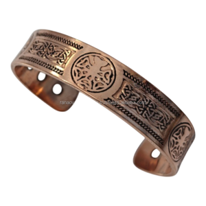 Brazalete Magnético de Cobre Ecológico con Motivo de Árbol, Terapia Bio, Recuperación Muscular, Bienestar Deportivo, Cuidado de la Salud, Hecho a Mano - Product Image 3