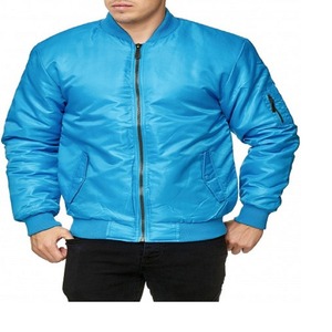 Chaqueta Bomber Lisa para Hombre – Chaqueta Casual Minimalista con Cierre Frontal, Estilo Urbano, Cortavientos con Cierre - Product Image 6