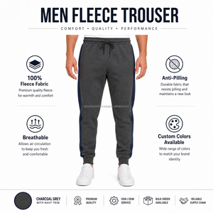 Pantalones Deportivos de Felpa de Algodón para Hombre, Pantalones Casuales para Gimnasio, Pantalones Deportivos Gruesos para Invierno, Fabricante OEM, Venta al Por Mayor - Product Image 5