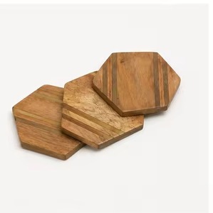 Simple Wood Coasters Set Minimal <b>Table</b> <b>Protector</b> Mats for Home Office Coffee <b>Table</b> Restaurant Hotel Bar Dining - Product Image 1