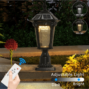 W1340P181986 LED Retro lampada solare telecomando Shake di controllo libero cavo installazione giardino esterno cortile parete a induzione solare - Product Image 2