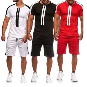 Nouveaux ensembles de shorts décontractés pour hommes avec t-shirt à manches courtes, bicolore, séchage rapide, respirant, pour une utilisation en plein air en été, confortable - Product Image 5