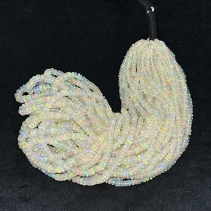 Cuentas redondas lisas de ópalo etíope natural brillante de 4 mm a 6 mm, piedras preciosas sueltas, hilo de 16 pulgadas para la fabricación de joyas, venta al por mayor. - Product Image 4
