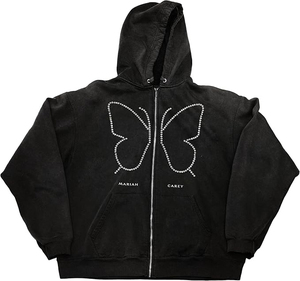 Sudadera con Capucha Ajustada con Pedrería para Hombre, Mezcla de Algodón y Poliéster, Sudadera con Capucha con Diseño de Cristales que Seguen el Contorno - Product Image 3