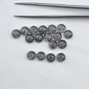 Piedra preciosa del sol negra natural de 7mm Piedra preciosa de la mejor calidad Forma de cúpula redonda Cabujón Piedra del sol Piedras sueltas del fabricante al por mayor - Product Image 3