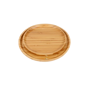 Premium Bamboo Round <b>Plate</b> Handcrafted Smooth Polished <b>Surface</b> Eco-Friendly Luxury Restaurant Events Sustainable Tableware - Product Image 1