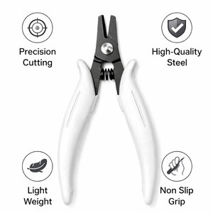 <b>Mini</b> Flat Nose Pliers Spring Loaded Stainless Steel Jewelry Making Wire Bending Forming DIY Tool - Product Image 5