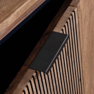 Vandana Autumn Detail <b>sideboard</b> in rosewood and acacia with glass shelves - Product Image 6