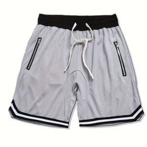 Short de basket-ball solide et respirant de style rue pour hommes avec couleur et logo personnalisés vente en gros sur mesure - Product Image 1