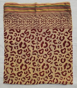 Paréo de plage Bagru en coton imprimé à la main avec bordure en soie, écologique, léger, style bohème, jupe de bain d'été pour femme - Product Image 4