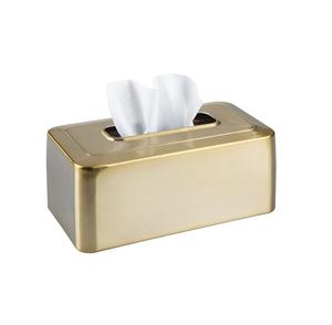 Adorable boîte à mouchoirs rectangulaire en métal, finition dorée, porte-serviettes pour la décoration de la table à manger à la maison, boîte à mouchoirs à bas prix - Product Image 1