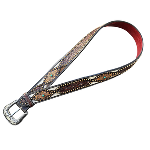 Cinturón de Cuero Vacuno Hecho a Mano, Estilo Western, con Hebilla de Acero, para Aventuras al Aire Libre - Product Image 5