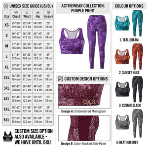 Ensemble de yoga sublimé à séchage rapide, soutien-gorge de sport et leggings pour femmes à maintien élevé |   Débardeur et short d'entraînement pour hommes - Product Image 3