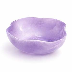 Bol décoratif élégant en résine violette, design moderne, pour salon, décoration de maison unique, bol polyvalent élégant - Product Image 3