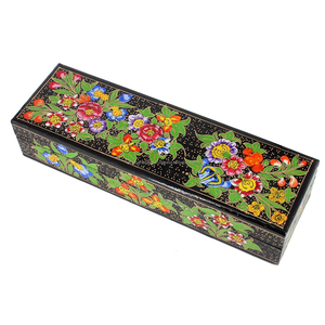 Boîte de rangement florale en papier mâché écologique, organisateur de bijoux décoratif en papier mâché et fournisseur en gros de décorations pour la maison - Product Image 1