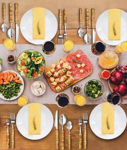 Ensemble de couverts haut de gamme en bambou, 60 pièces, acier inoxydable 18/8, pour 12 personnes, au meilleur prix - Product Image 4