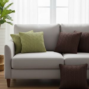 SOGA Luxury 5PC Cable Knit Pillowcases and Sage Green <b>Covers</b> Cozy <b>Sofa</b> Decorative & <b>Throw</b> Pillows - Product Image 3