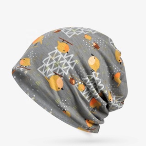 หมวกบีนนี่ลายกะโหลกแบบม้วนได้สำหรับผู้ใหญ่ทุกเพศฤดูหนาวโลโก้ที่มีสไตล์ - Product Image 2