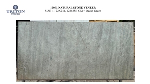 แผ่นหินอ่อนธรรมชาติ 100% สีเขียวโอเชียน แบบยืดหยุ่น ตกแต่งบ้าน สำนักงาน ดีไซน์ภายใน โต๊ะกาแฟหินอ่อน - Product Image 3