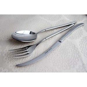 Luxury High Quality Stainless Steel Silver Flatware Set with Unique Design Modern Look <b>Cutlery</b> for Wedding Home Hotel - Product Image 4