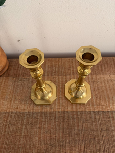 Vintage <b>Brass</b> <b>Candlesticks</b> Set of 2 <b>Antique</b> Style <b>Brass</b> Candle Holders Decorative Taper Candle Stands Classic Tabletop - Product Image 2