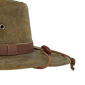 Unisex Leather Cowboy <b>Hats</b> Adjustable Size Customized Casual Four Seasons Outdoor Leather Cowboy <b>Hats</b> - Product Image 6