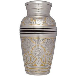 Urne funéraire en métal de style zen asiatique, aspect fabuleux, incrustation rouge-brun, motif oiseau et fleur, pour cendres humaines, à poser sur table. - Product Image 2