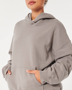 Vente en gros fabricant : Sweat à capuche streetwear personnalisé pour femme, en molleton épais 500 g/m², coupe oversize, avec impression 3D en relief - Product Image 5