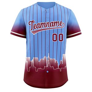 Latest Design <b>Men</b> Baseball Jersey in Cheap Price Solid Color Custom Size Sublimation Baseball Jersey Shirt Uniforms - Product Image 4
