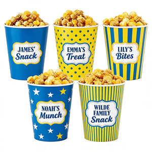 Cubos de Palomitas Desechables de Alta Calidad, Aptos para Alimentos, 36oz/32oz, Materiales Reciclados, Colores y Logotipo Personalizables, 50000 Unidades - Product Image 2