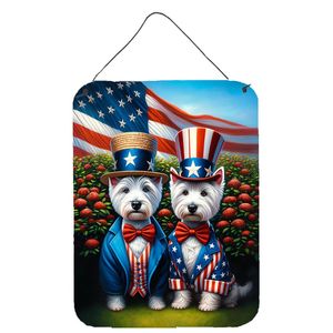 All American Westie Wall Door Hanging Prints Letrero de metal de aluminio para cocina Bar Decoración para el hogar Placa de puerta delantera 12x16 Multicolor - Product Image 1