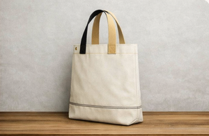 Custom Logo <b>Canvas</b> <b>Tote</b> Bag for Shopping with Elegant Logo Printing Medium Size Hand Length Handle Gift Bag Pockets - Product Image 5